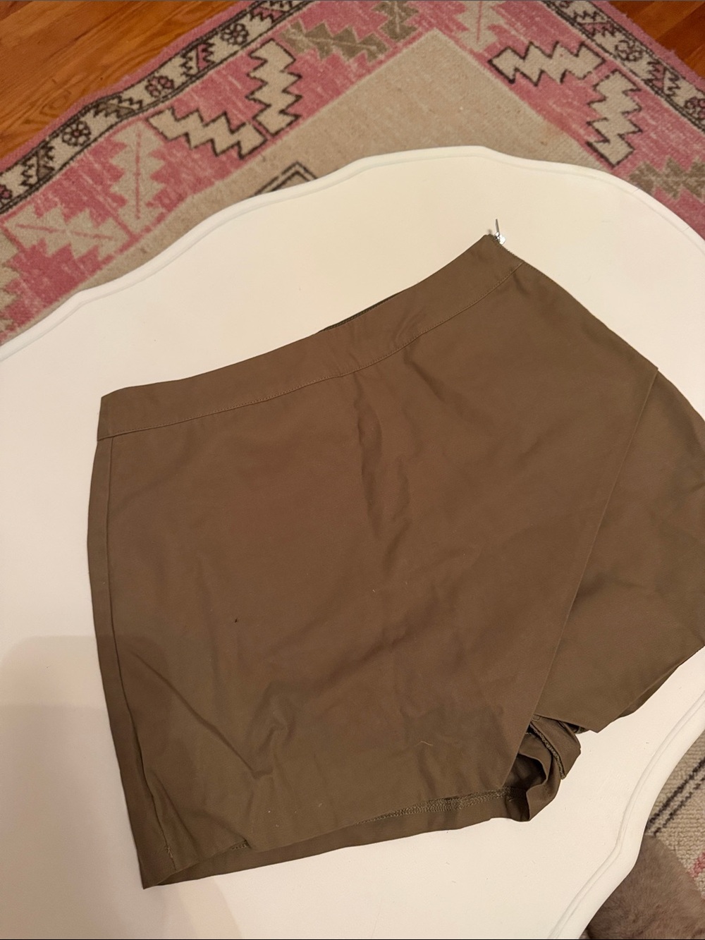 English Factory Olive Green High-Rise Skort